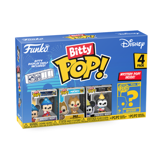 Funko Bitty Pop! 4 stuks: Disney - Tovenaar Mickey