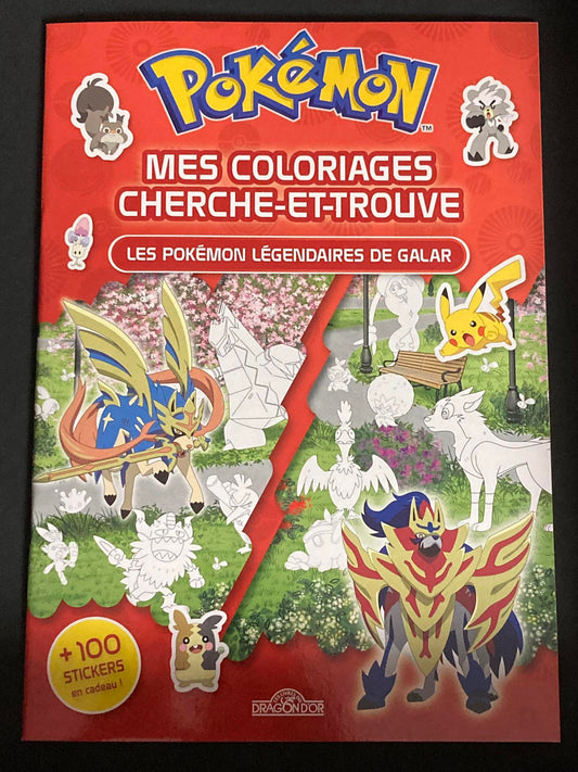 POKEMON - LES POKEMON LEGENDAIRES DE GALAR - MES COLORIAGES CHERCHE-ET-TROUVE